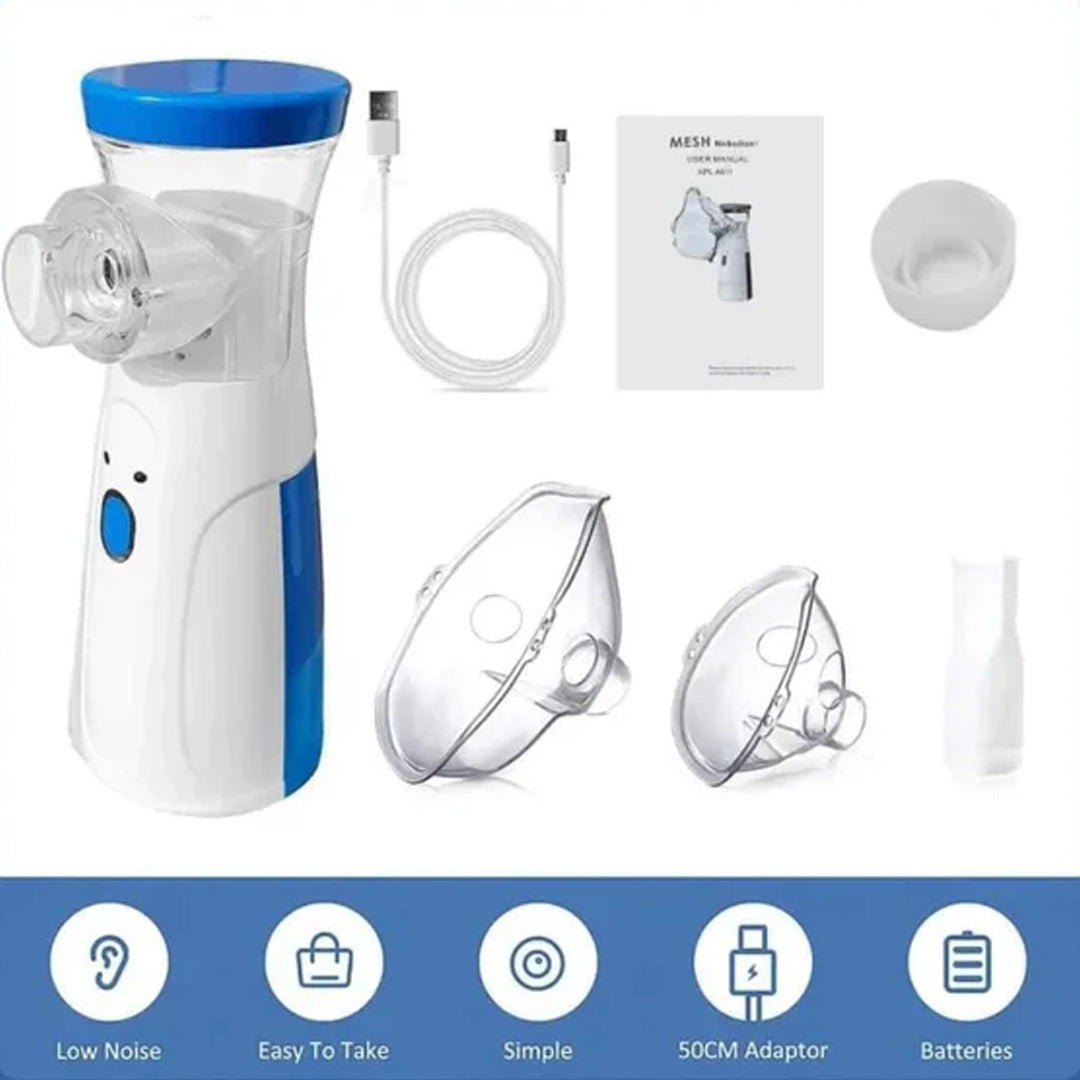 Portable Mini Mesh Nebulizer Machine for Adults & Kids ā Silent & Compact Inhaler