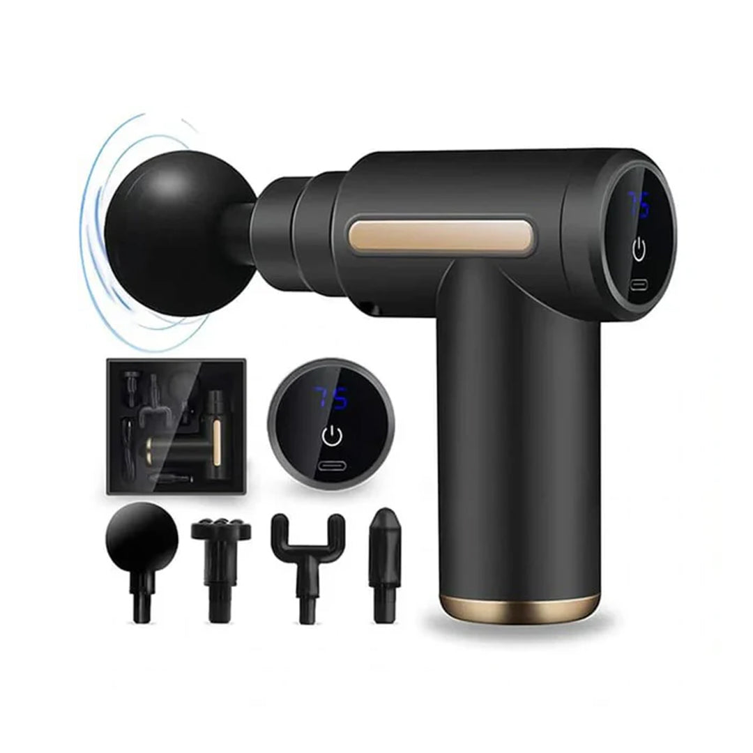 Portable Deep Tissue Massage Gun with Rechargeable Battery, 20W Motor Power