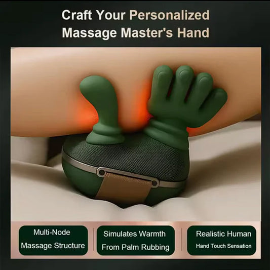 Electric Hand & Finger Massager – Cordless Compression Therapy Device with Heat & Vibration