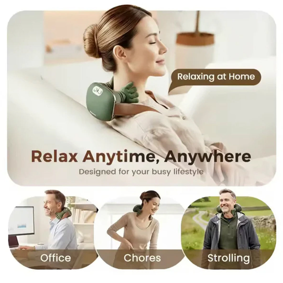 Electric Hand & Finger Massager – Cordless Compression Therapy Device with Heat & Vibration