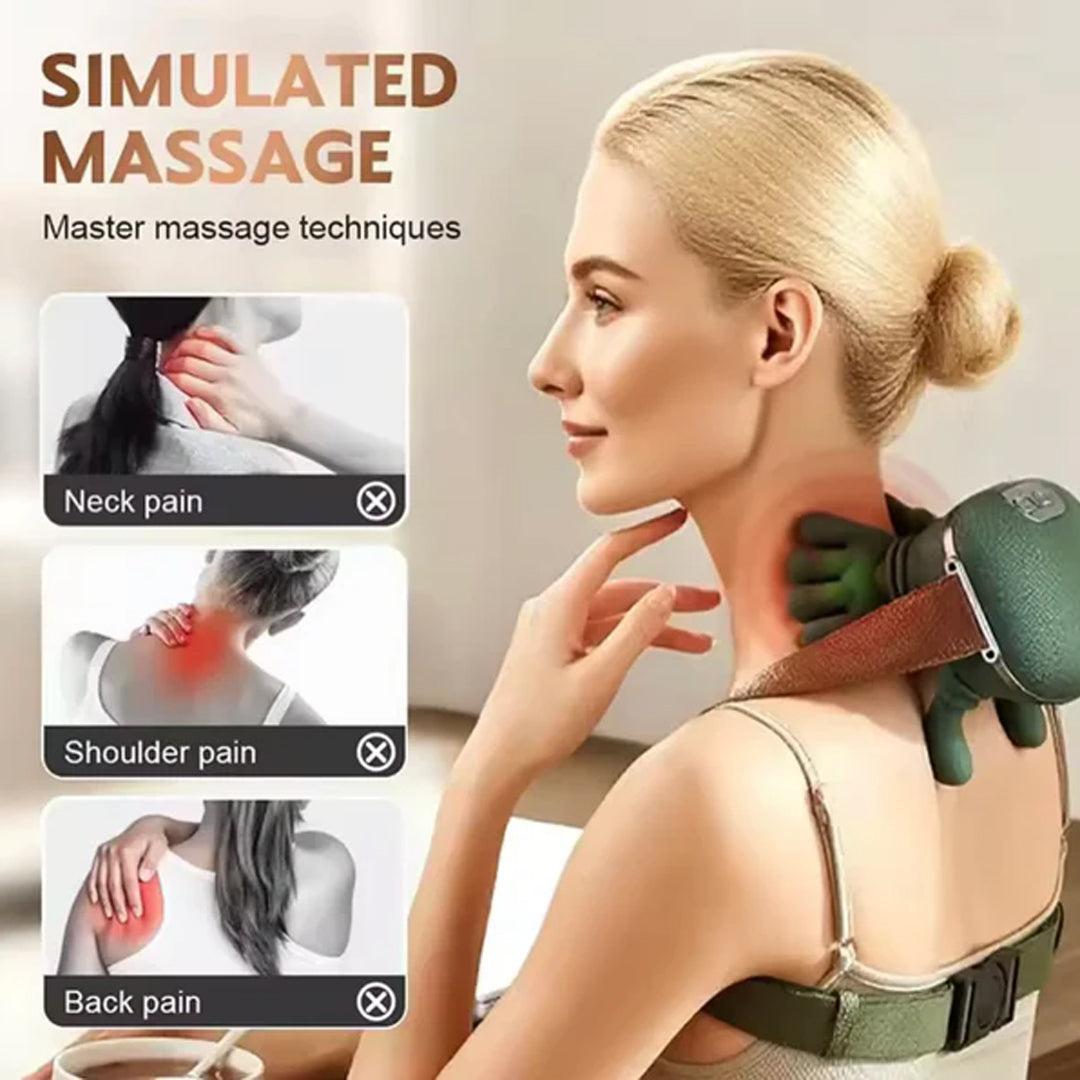 Electric Hand & Finger Massager – Cordless Compression Therapy Device with Heat & Vibration